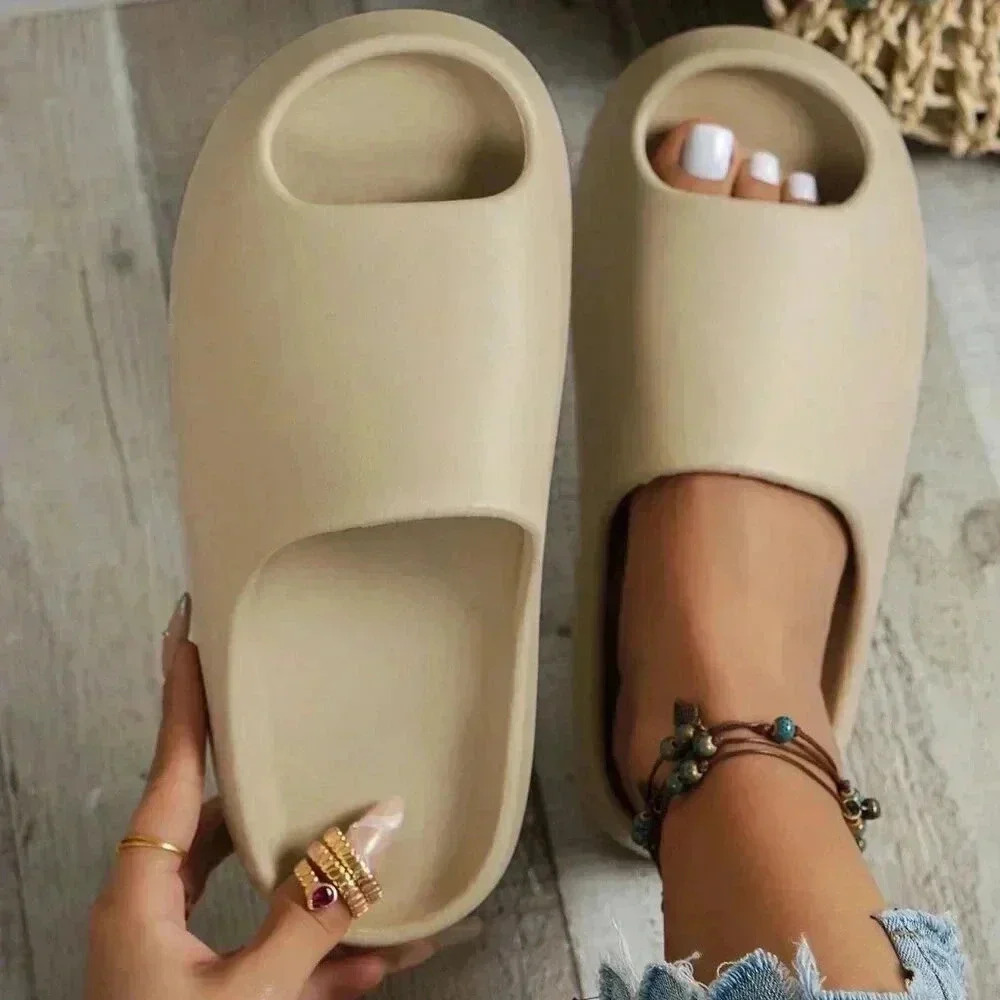Khaki Casual Women's Anti-Slip Slippers